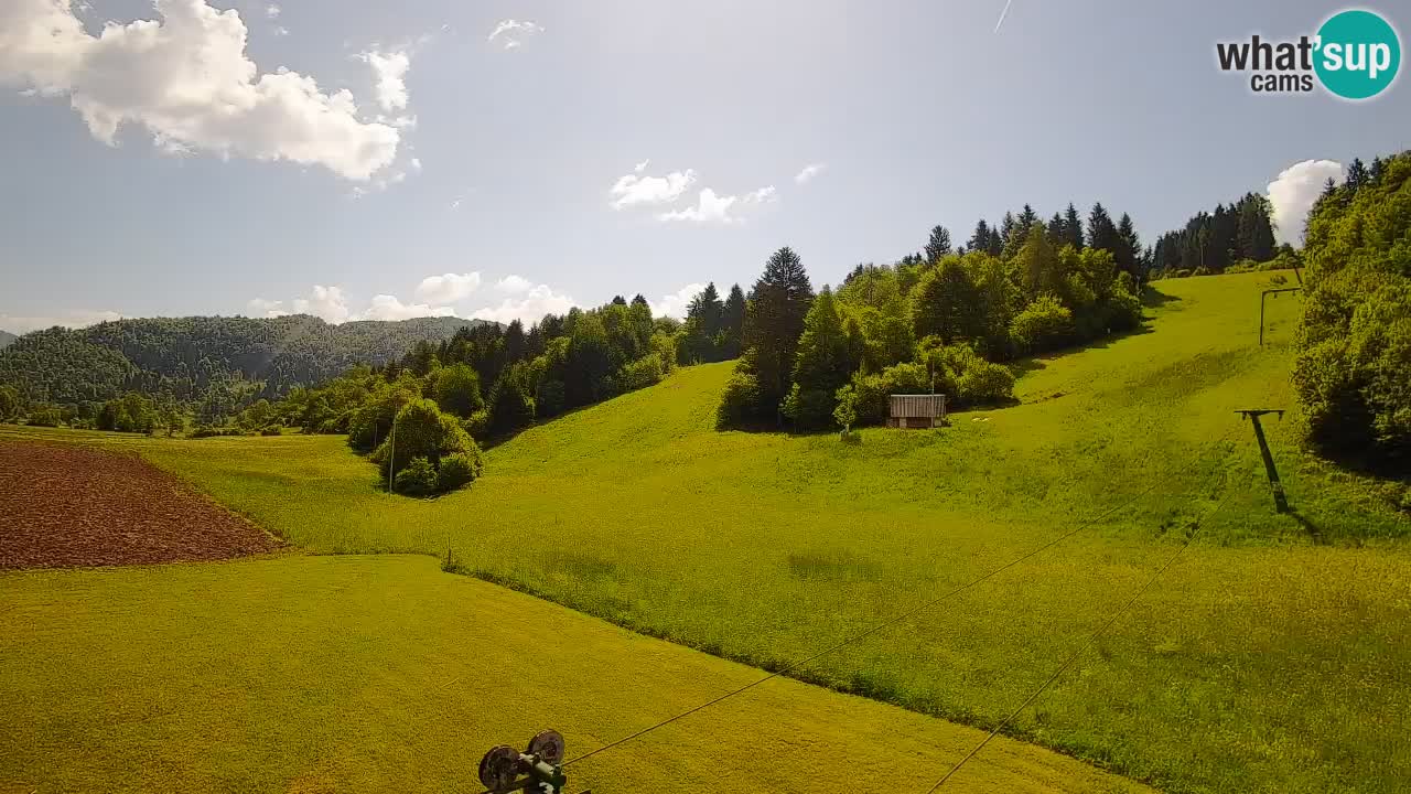 Webcam Smučišče Senožeta – Skigebiet in Srednja Vas bei Bohinj