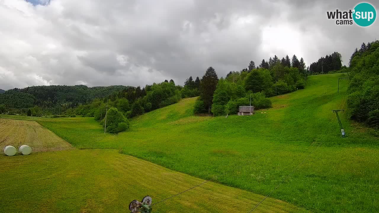 Webcam Smučišče Senožeta – Skigebiet in Srednja Vas bei Bohinj