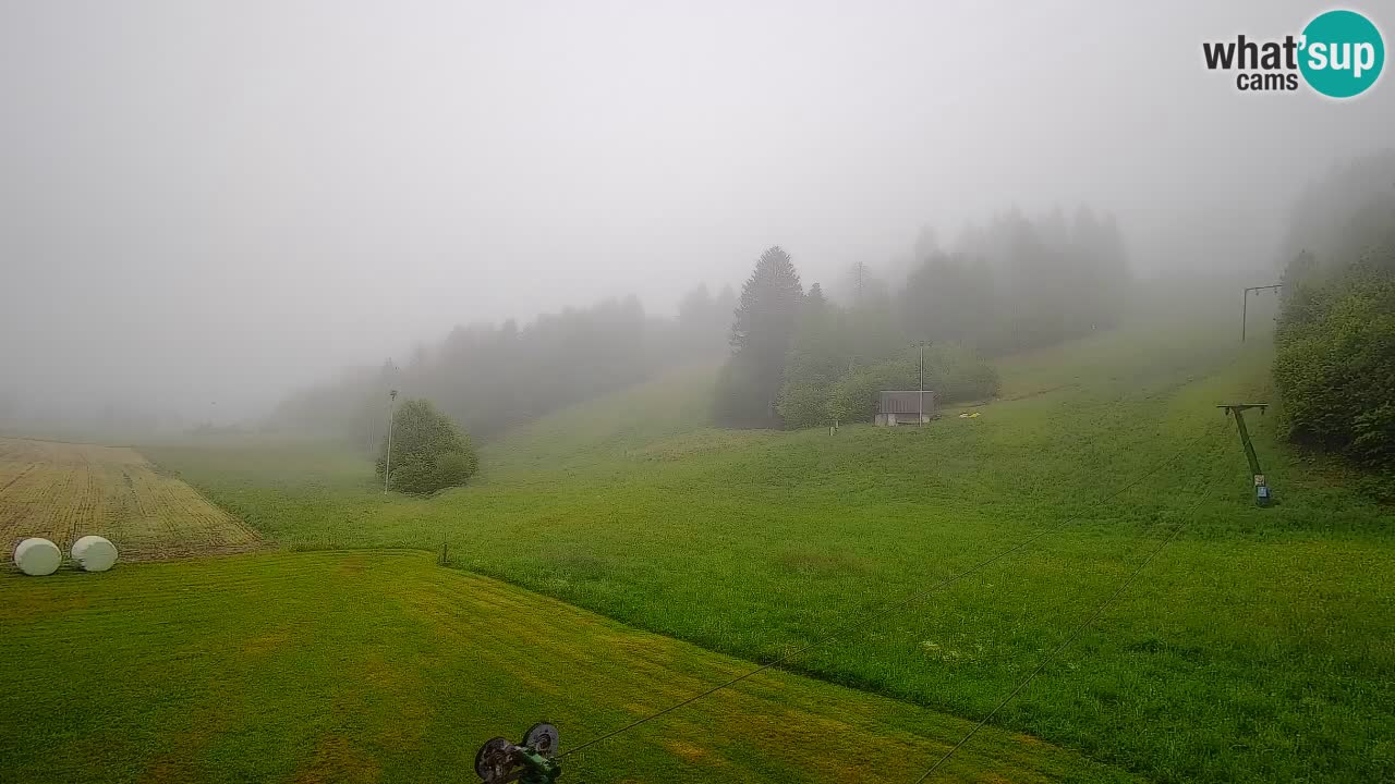 Webcam Smučišče Senožeta – Skigebiet in Srednja Vas bei Bohinj