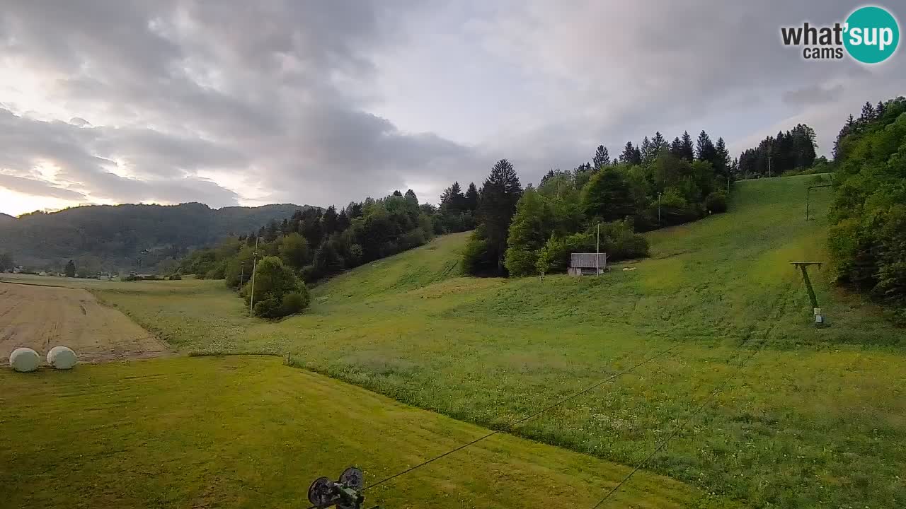 Webcam Smučišče Senožeta – Skigebiet in Srednja Vas bei Bohinj