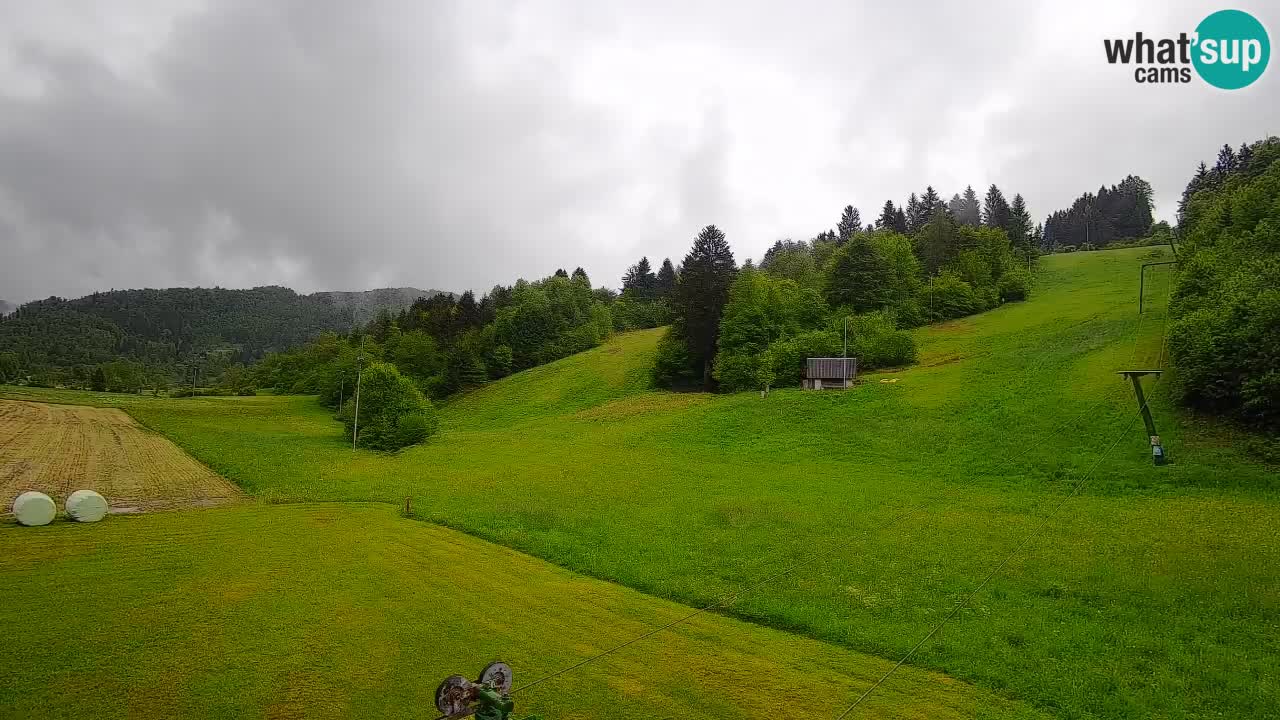 Webcam Smučišče Senožeta – Skigebiet in Srednja Vas bei Bohinj