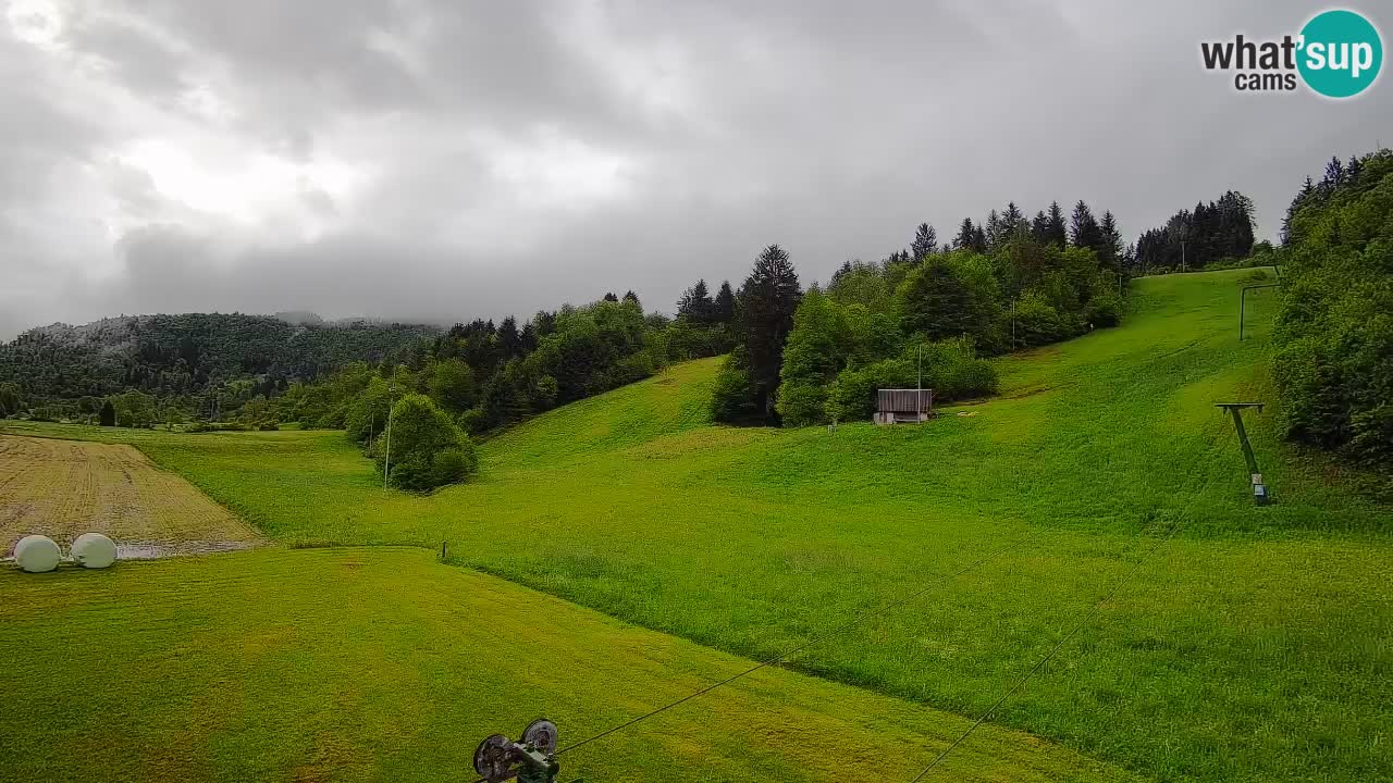 Webcam Smučišče Senožeta – Skigebiet in Srednja Vas bei Bohinj