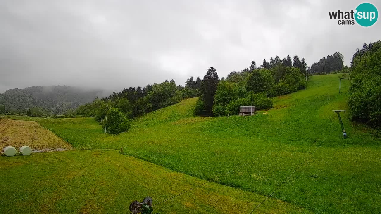 Webcam Smučišče Senožeta – Skigebiet in Srednja Vas bei Bohinj