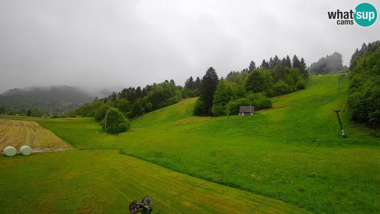 Webcam Smučišče Senožeta – Skigebiet in Srednja Vas bei Bohinj