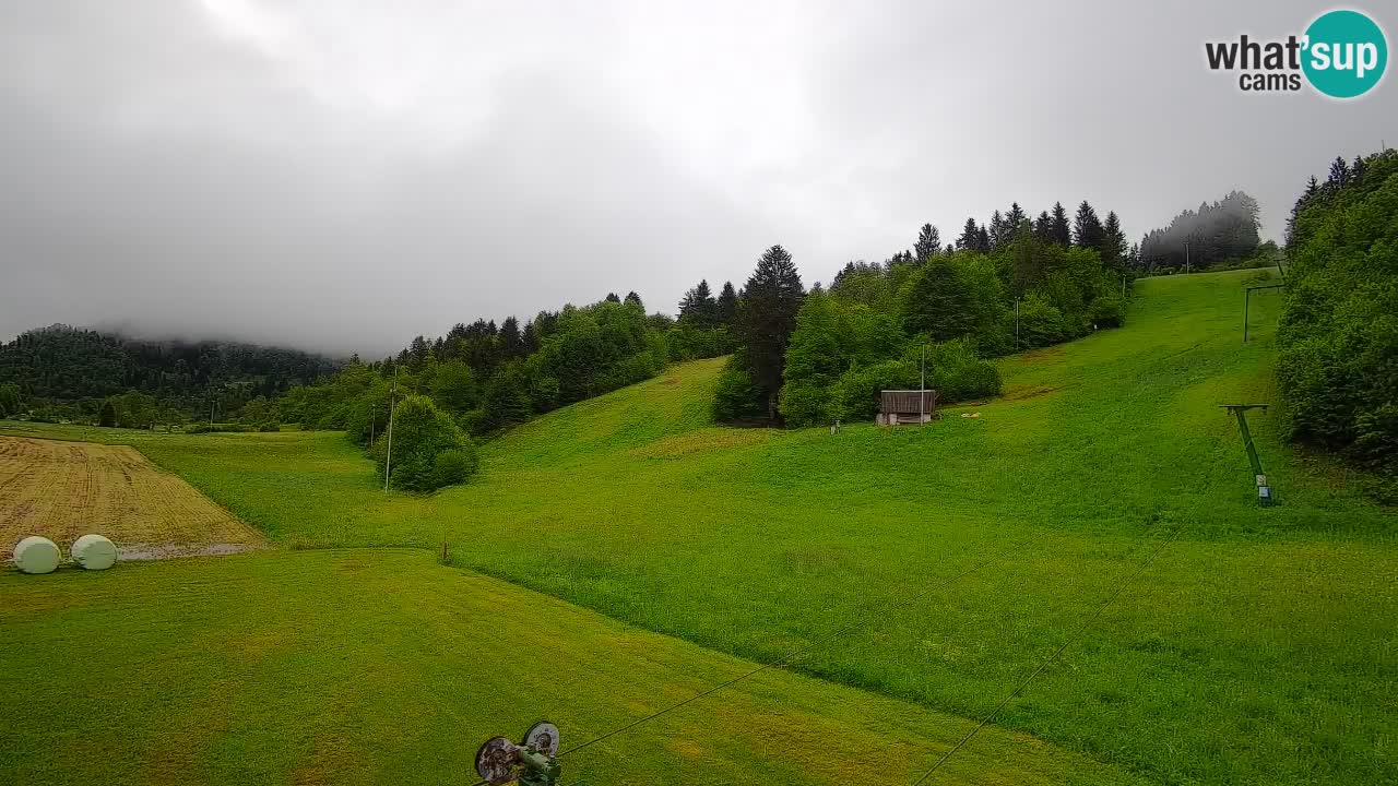 Webcam Smučišče Senožeta – Skigebiet in Srednja Vas bei Bohinj