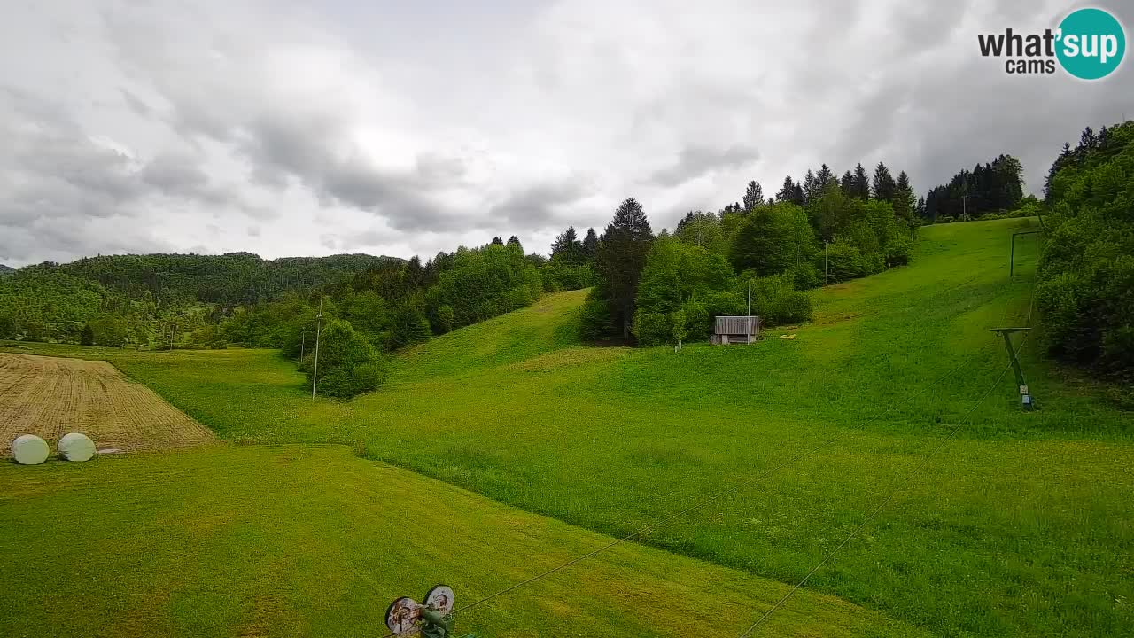 Webcam Smučišče Senožeta – Skigebiet in Srednja Vas bei Bohinj