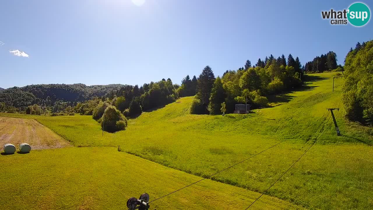Webcam Smučišče Senožeta – Skigebiet in Srednja Vas bei Bohinj