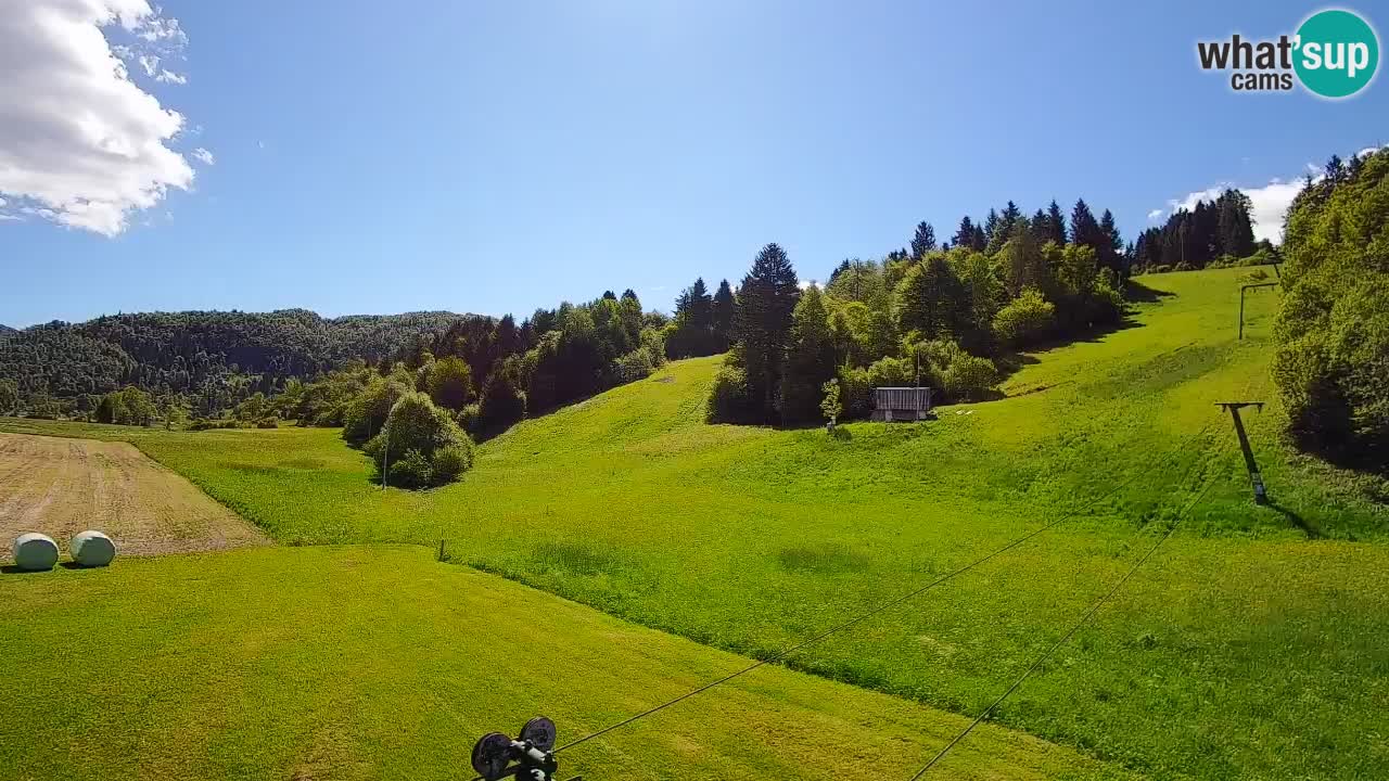 Webcam Smučišče Senožeta – Skigebiet in Srednja Vas bei Bohinj
