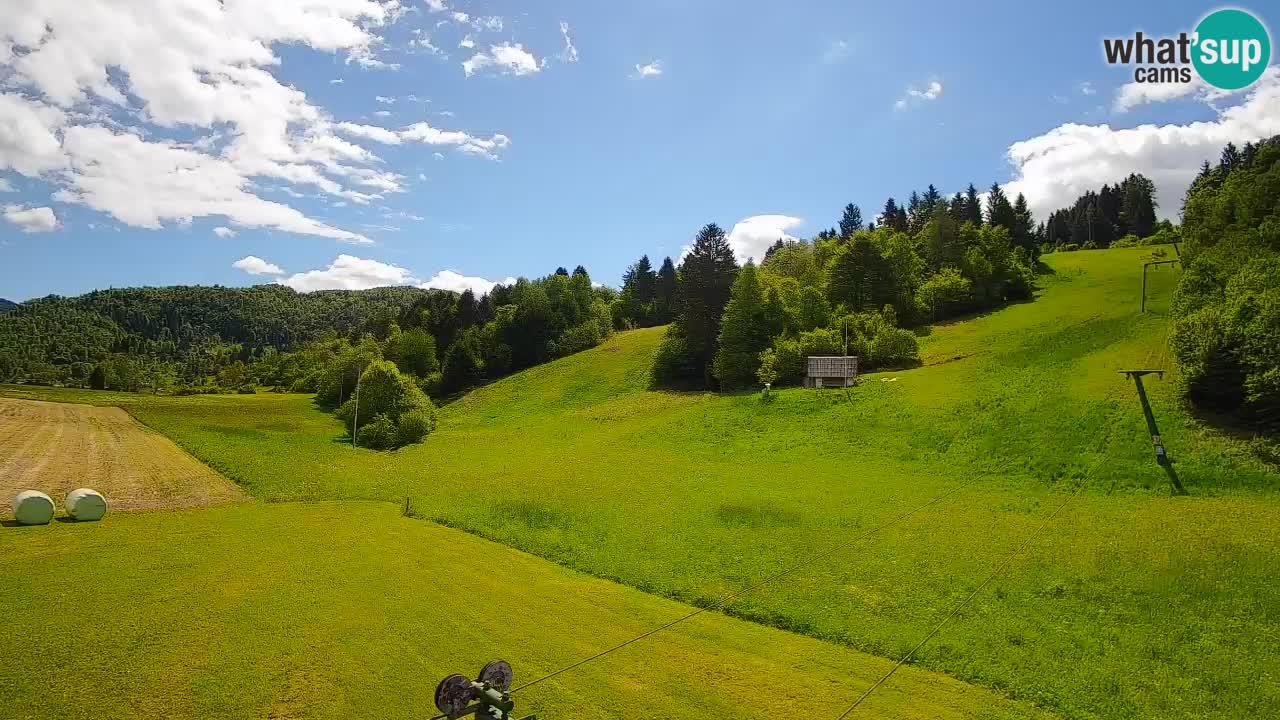 Webcam Smučišče Senožeta – Skigebiet in Srednja Vas bei Bohinj
