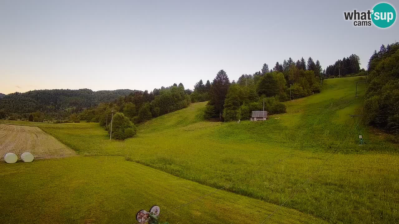 Webcam Smučišče Senožeta – Skigebiet in Srednja Vas bei Bohinj