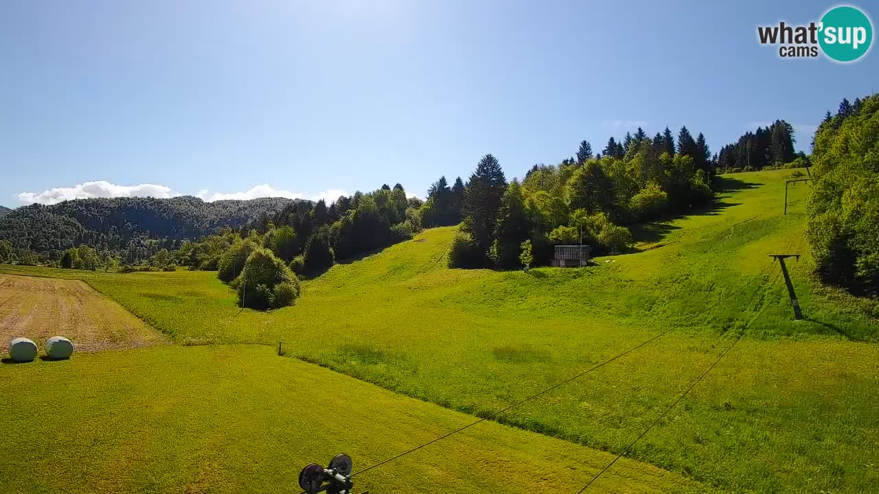 Webcam Smučišče Senožeta – Skigebiet in Srednja Vas bei Bohinj