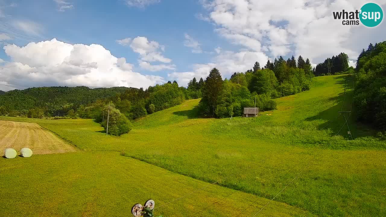 Webcam Smučišče Senožeta – Skigebiet in Srednja Vas bei Bohinj