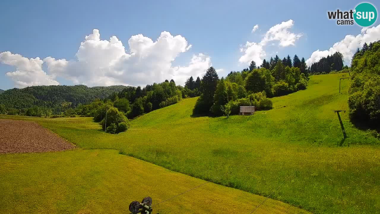 Webcam Smučišče Senožeta – Skigebiet in Srednja Vas bei Bohinj