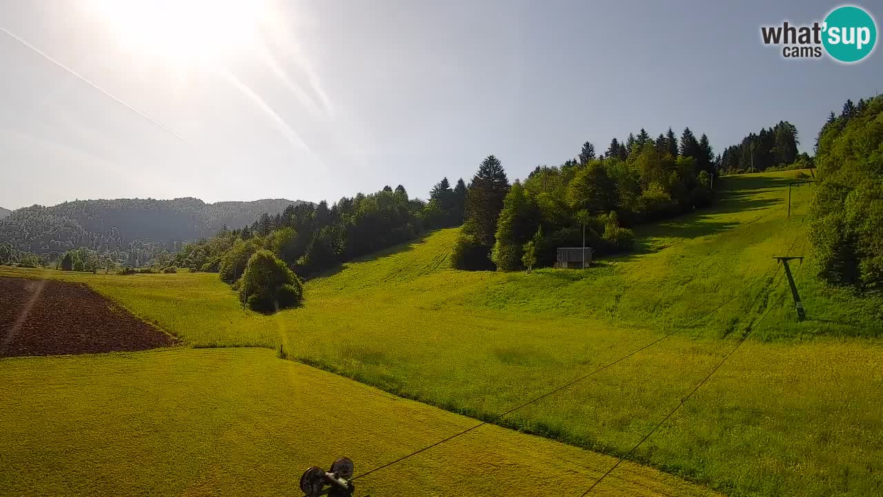 Webcam Smučišče Senožeta – Skigebiet in Srednja Vas bei Bohinj