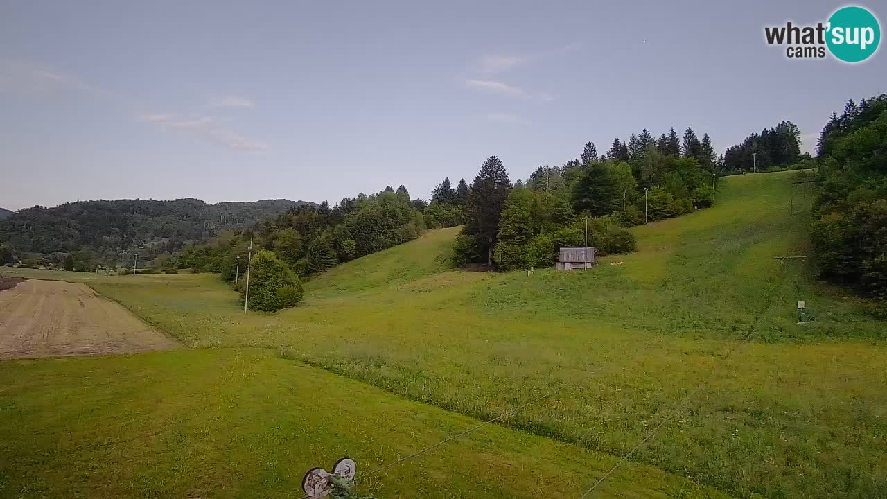 Webcam Smučišče Senožeta – Skigebiet in Srednja Vas bei Bohinj
