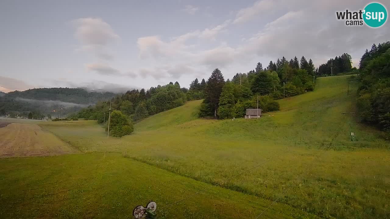 Webcam Smučišče Senožeta – Skigebiet in Srednja Vas bei Bohinj