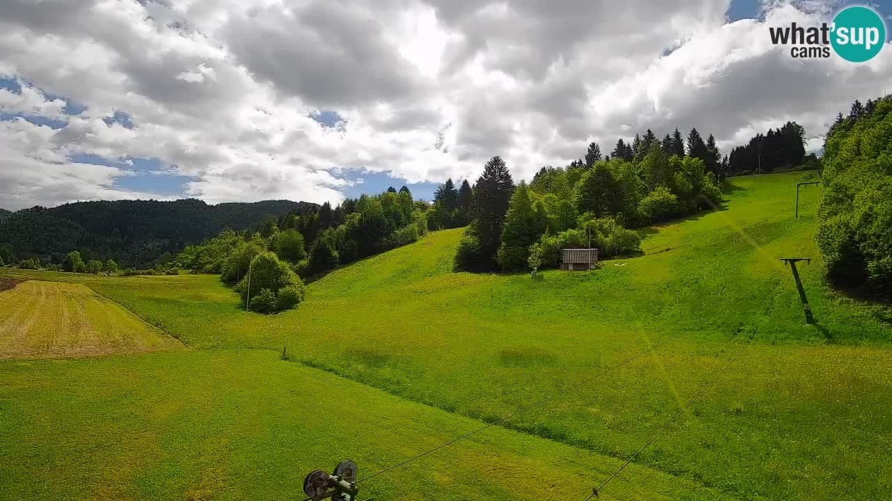 Webcam Smučišče Senožeta – Skigebiet in Srednja Vas bei Bohinj