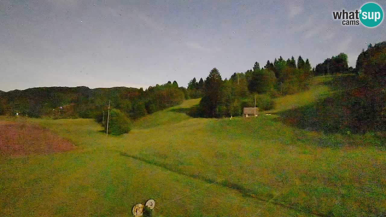 Webcam Smučišče Senožeta – Skigebiet in Srednja Vas bei Bohinj