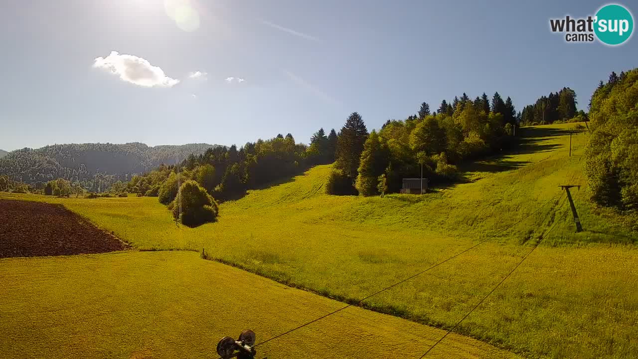 Webcam Smučišče Senožeta – Skigebiet in Srednja Vas bei Bohinj