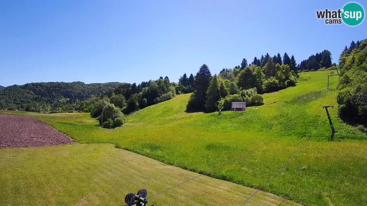 Webcam Smučišče Senožeta – Skigebiet in Srednja Vas bei Bohinj