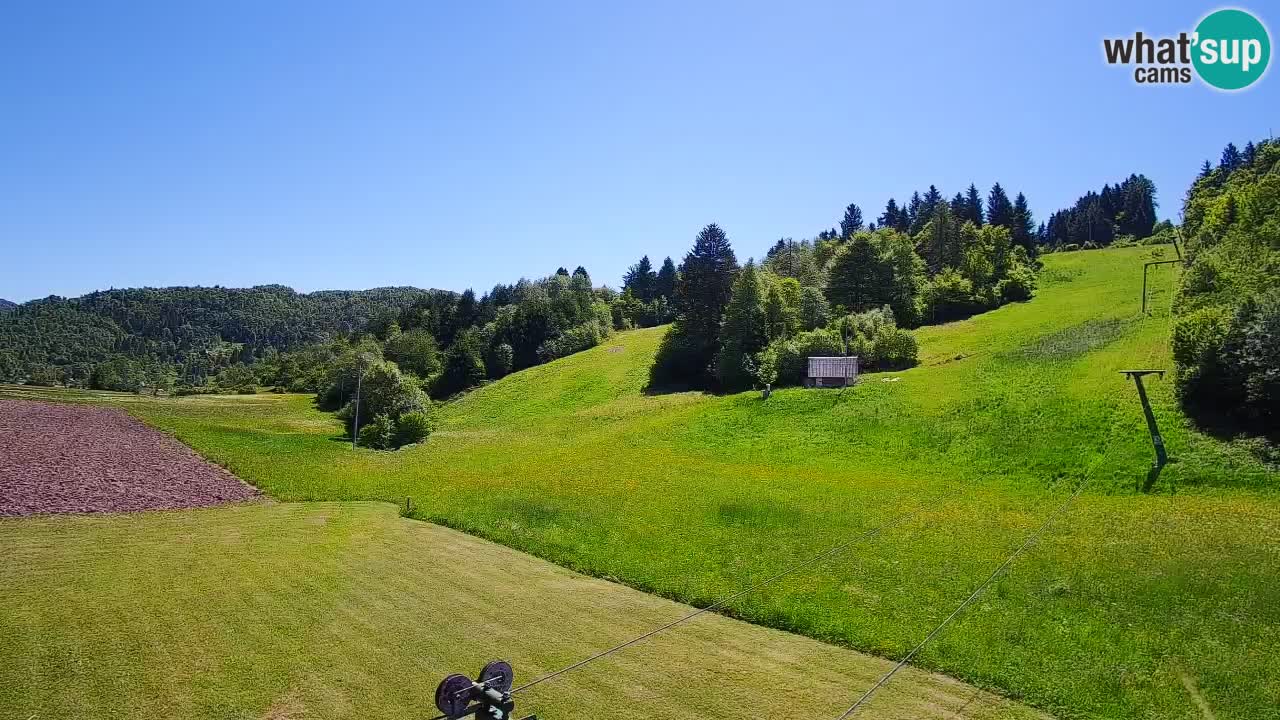 Webcam Smučišče Senožeta – Skigebiet in Srednja Vas bei Bohinj