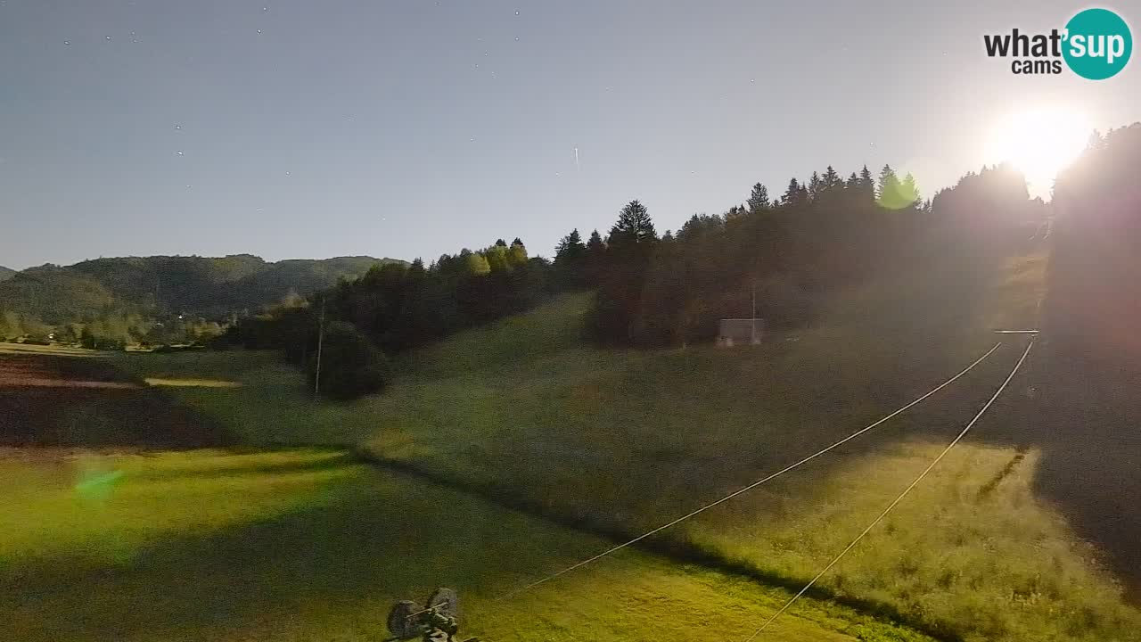Webcam Smučišče Senožeta – Skigebiet in Srednja Vas bei Bohinj