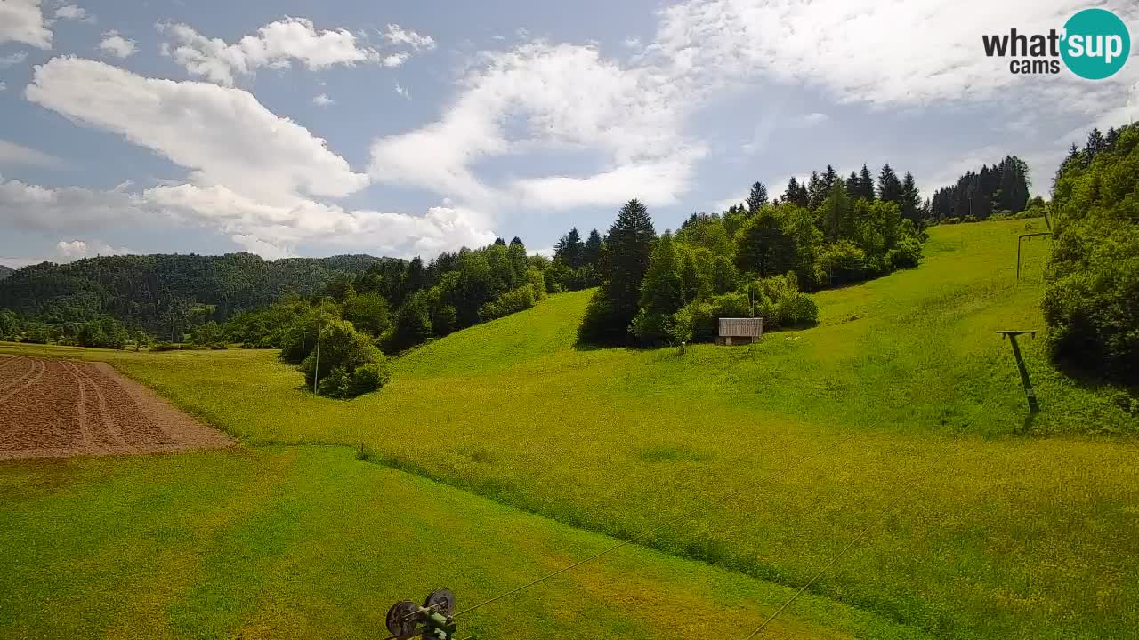 Webcam Smučišče Senožeta – Skigebiet in Srednja Vas bei Bohinj