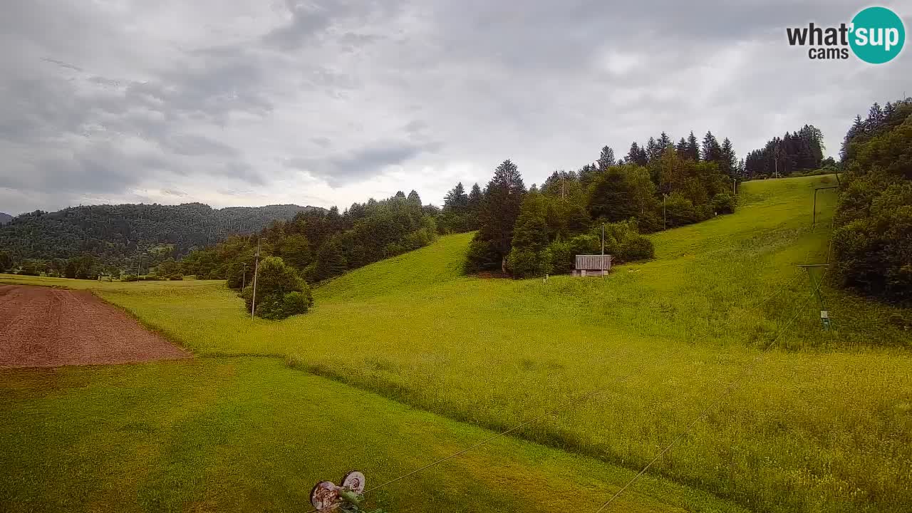 Webcam Smučišče Senožeta – Skigebiet in Srednja Vas bei Bohinj