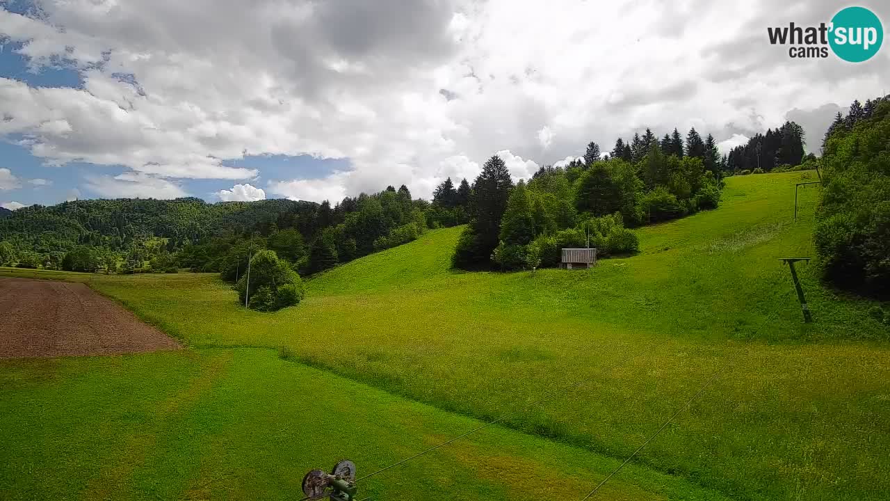 Webcam Smučišče Senožeta – Skigebiet in Srednja Vas bei Bohinj