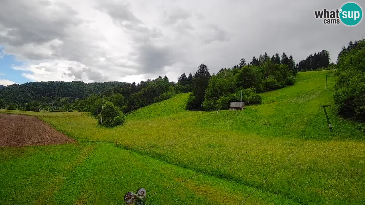 Webcam Smučišče Senožeta – Skigebiet in Srednja Vas bei Bohinj