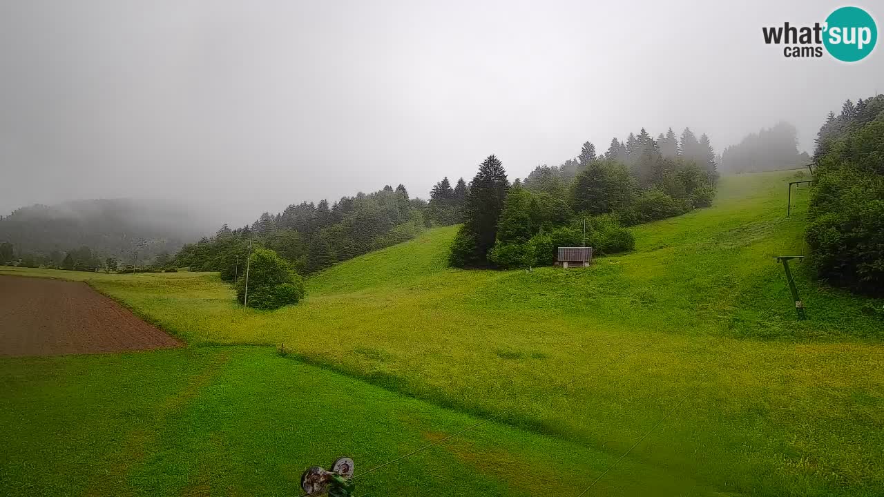 Webcam Smučišče Senožeta – Skigebiet in Srednja Vas bei Bohinj