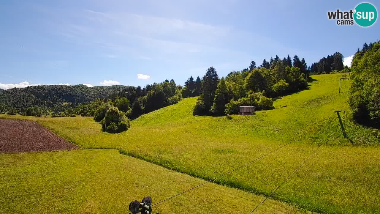 Webcam Smučišče Senožeta – Skigebiet in Srednja Vas bei Bohinj