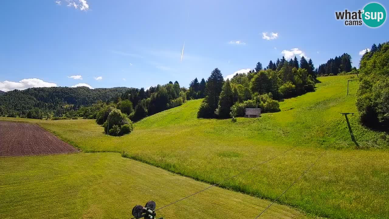 Webcam Smučišče Senožeta – Skigebiet in Srednja Vas bei Bohinj