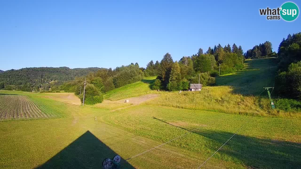 Webcam Smučišče Senožeta – Skigebiet in Srednja Vas bei Bohinj