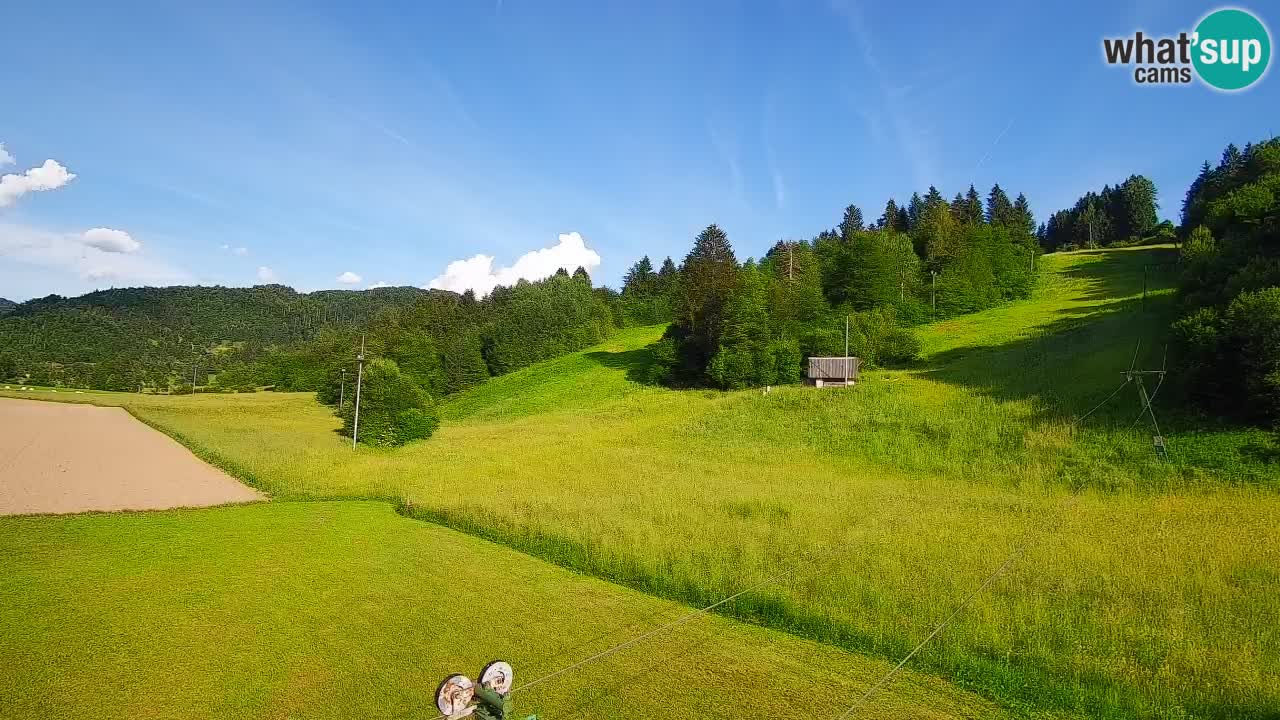 Webcam Smučišče Senožeta – Skigebiet in Srednja Vas bei Bohinj