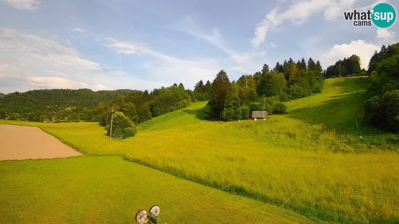 Webcam Smučišče Senožeta – Skigebiet in Srednja Vas bei Bohinj