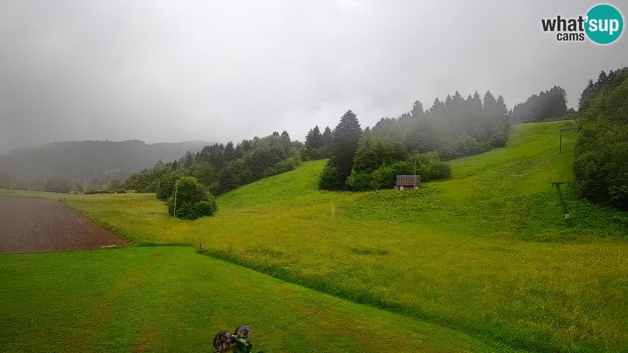 Webcam Smučišče Senožeta – Skigebiet in Srednja Vas bei Bohinj