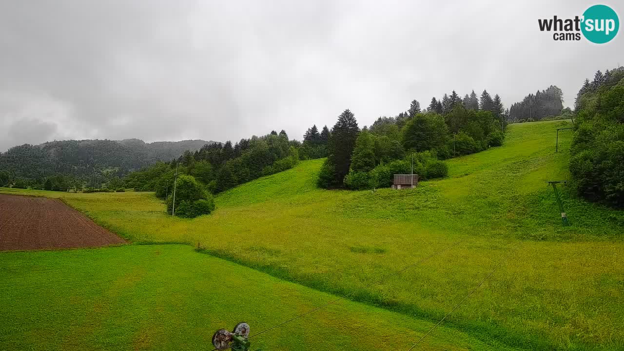 Webcam Smučišče Senožeta – Skigebiet in Srednja Vas bei Bohinj