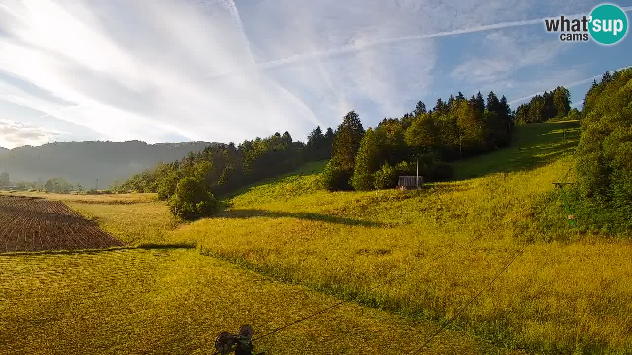 Webcam Smučišče Senožeta – Skigebiet in Srednja Vas bei Bohinj