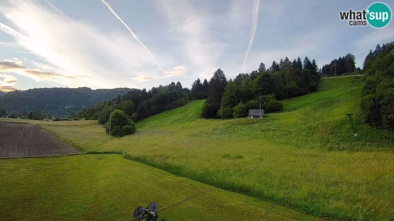 Webcam Smučišče Senožeta – Skigebiet in Srednja Vas bei Bohinj