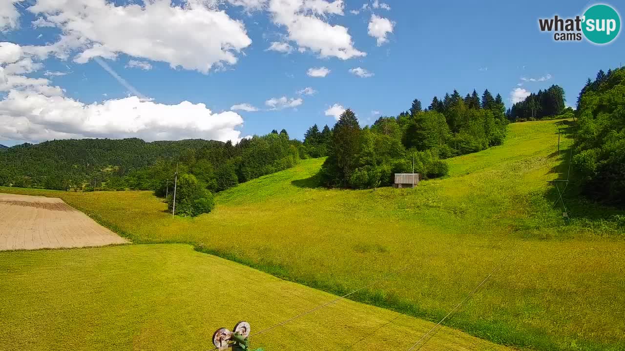 Webcam Smučišče Senožeta – Skigebiet in Srednja Vas bei Bohinj