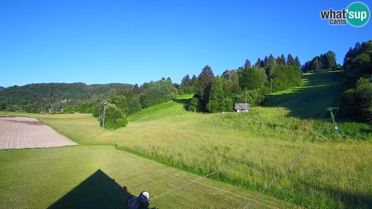 Webcam Smučišče Senožeta – Skigebiet in Srednja Vas bei Bohinj