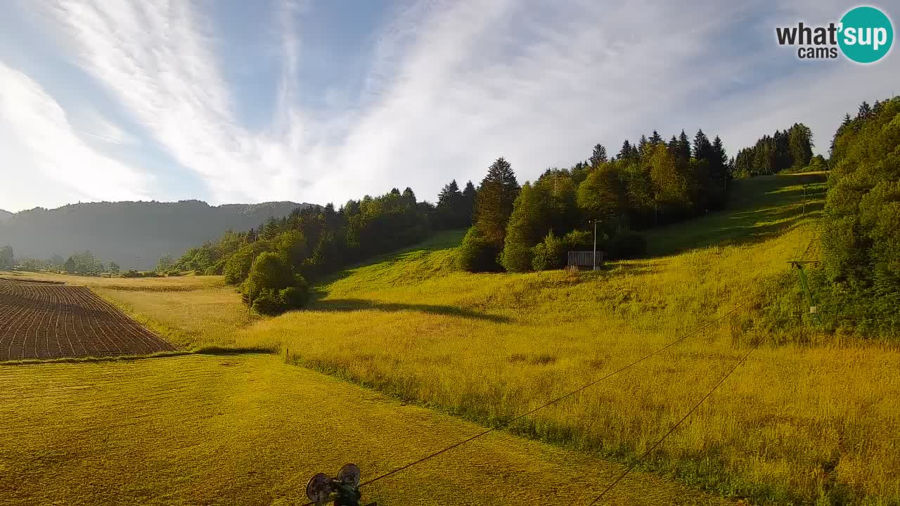Webcam Smučišče Senožeta – Skigebiet in Srednja Vas bei Bohinj
