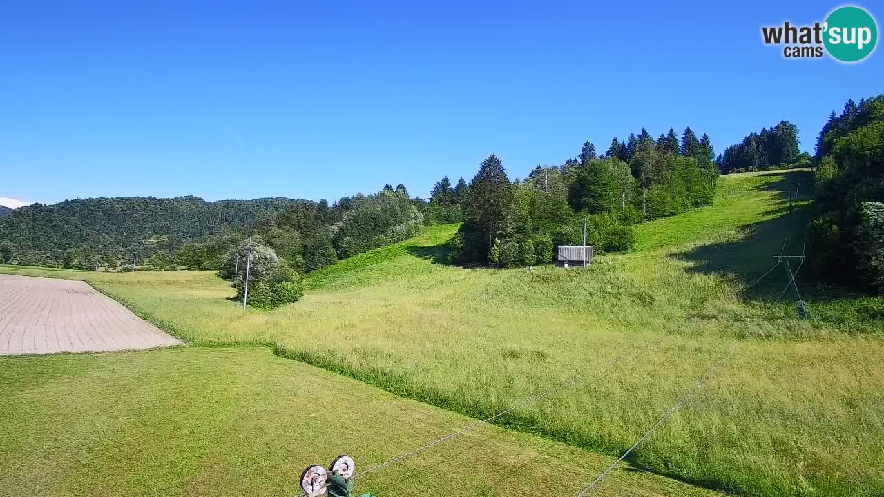 Webcam Smučišče Senožeta – Skigebiet in Srednja Vas bei Bohinj