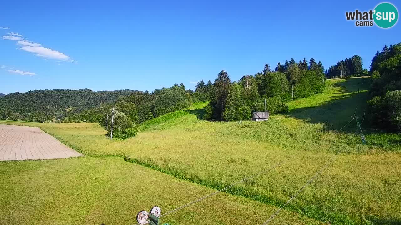 Webcam Smučišče Senožeta – Skigebiet in Srednja Vas bei Bohinj