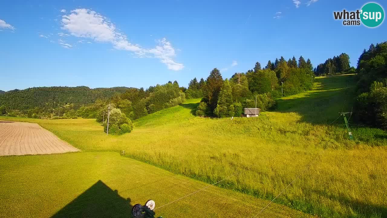 Webcam Smučišče Senožeta – Skigebiet in Srednja Vas bei Bohinj