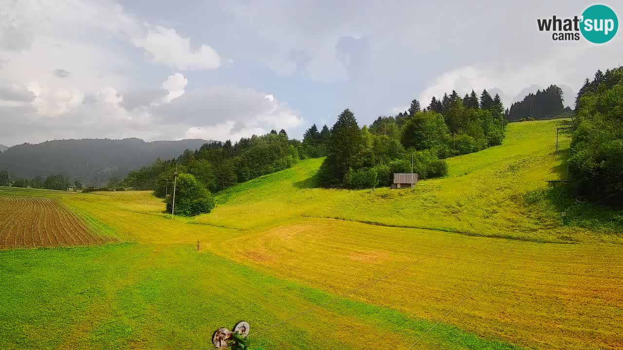 Webcam Smučišče Senožeta – Skigebiet in Srednja Vas bei Bohinj