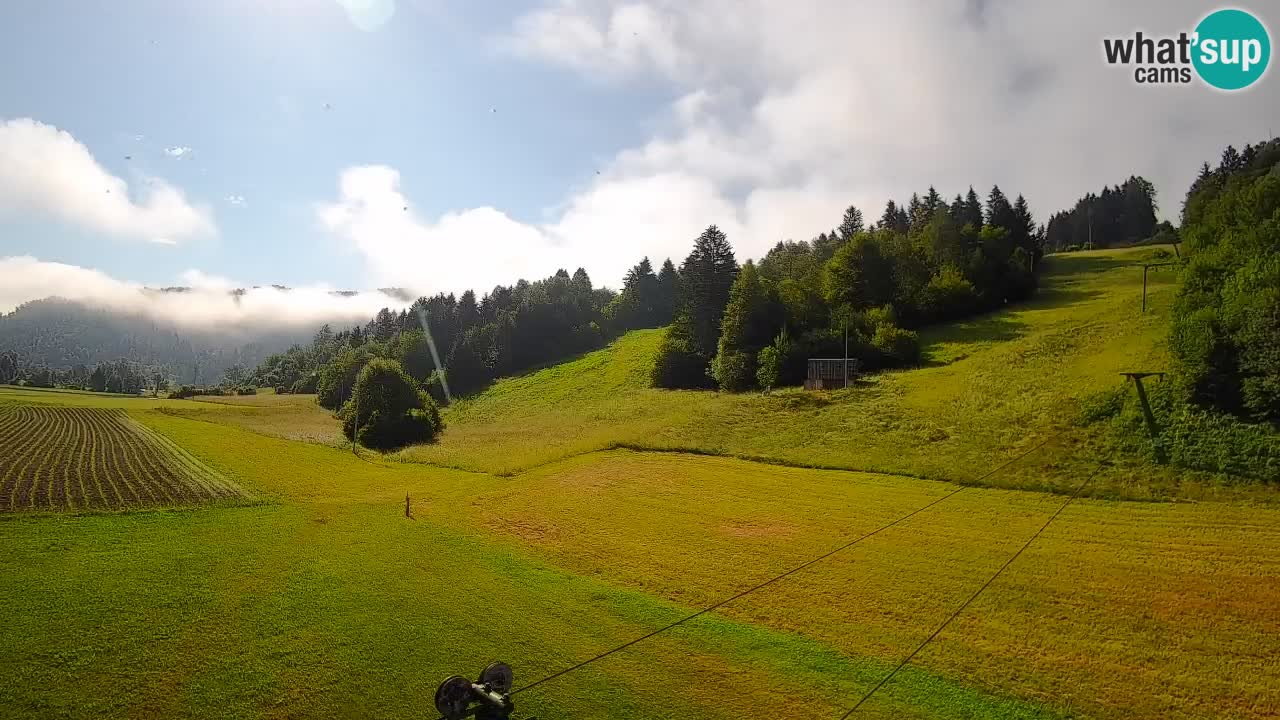 Webcam Smučišče Senožeta – Skigebiet in Srednja Vas bei Bohinj
