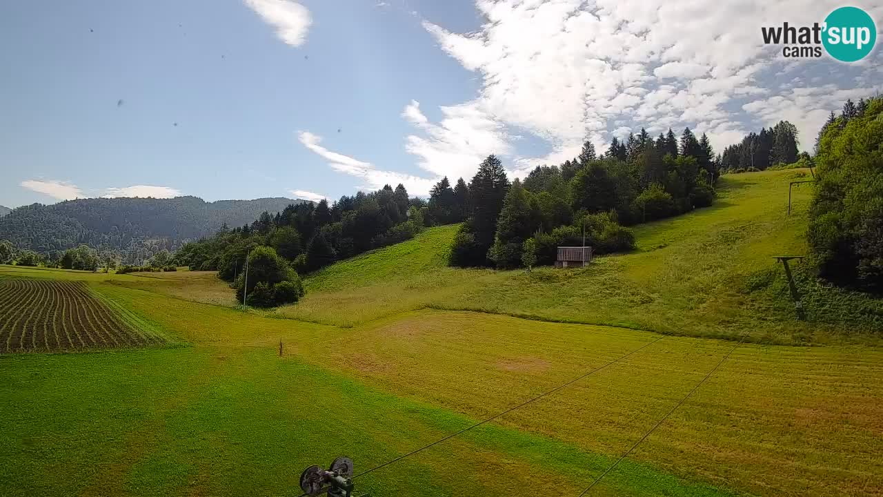 Webcam Smučišče Senožeta – Skigebiet in Srednja Vas bei Bohinj