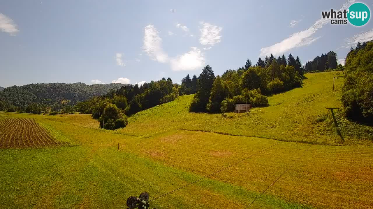 Webcam Smučišče Senožeta – Skigebiet in Srednja Vas bei Bohinj
